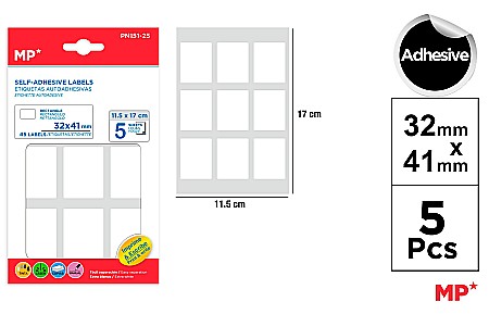 HARTIE PRODUSE DIN HARTIE - ETICHETE ADEZIVE IPB 32*41MM 5 COLI/SET BUCATI PN151-25