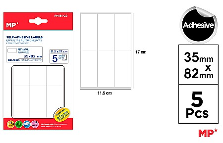 HARTIE PRODUSE DIN HARTIE - ETICHETE ADEZIVE IPB 35*82MM 5 COLI/SET 30 BUCATI PN151-29