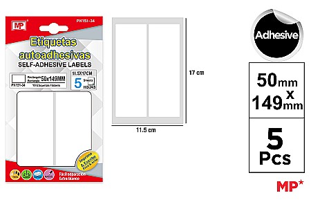 HARTIE PRODUSE DIN HARTIE - ETICHETE ADEZIVE IPB 50*149MM 5 COLI/SET 10 BUCATI PN151-34