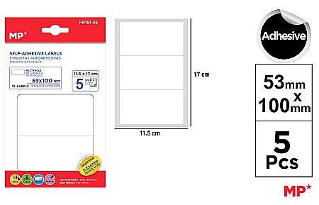 HARTIE PRODUSE DIN HARTIE - ETICHETE ADEZIVE IPB 53*100MM 5 COLI/SET 15 BUCATI PN151-36