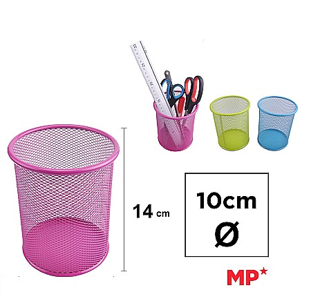 Suporturi instrumente de scris - MINI COS DE BIROU IPB PLASA METALICA RZ/VD/AL 14CM*10CM PA915