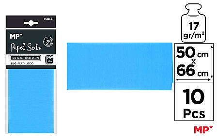 HARTIE PRODUSE DIN HARTIE - HARTIE DE MATASE IPB 50*66CM 10/SET AQUA PN221-14