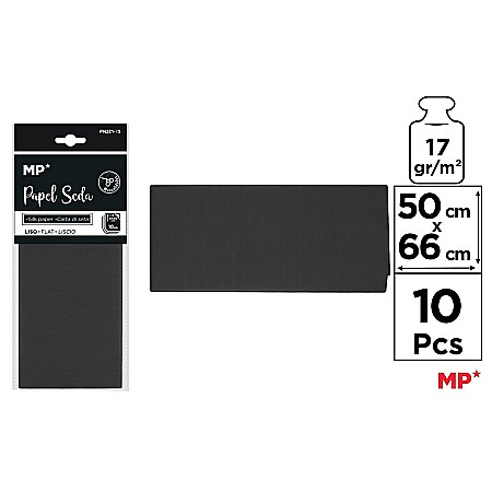 Hartie de Matase - HARTIE DE MATASE IPB 50*66CM 10/SET NEGRU PN221-19