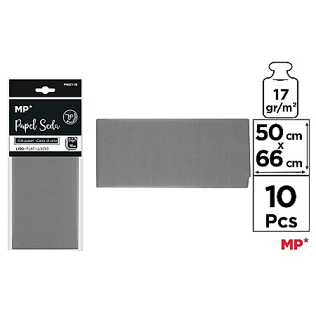 HARTIE PRODUSE DIN HARTIE - HARTIE DE MATASE IPB 50*66CM 10/SET GRI PN221-20