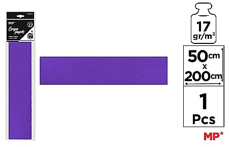 Hartie Creponata, Hartie Glasata - HARTIE CREPONATA IPB 50*200CM 17GR VIOLET PN222-15