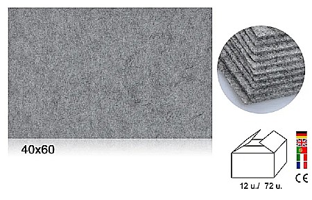 Fetru A3 - PASLA IPB 40*60CM 1MM GRI DESCHIS PN689