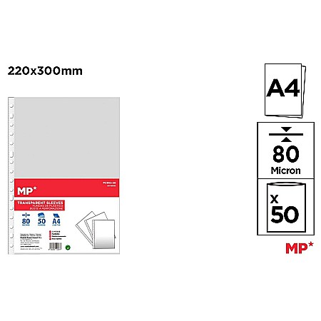 ORGANIZARE SI ARHIVARE - FOLIE PROTECTIE IPB A4 80 MIC CRISTAL 50/SET PC903-50