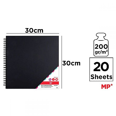 ALBUM IPB SCRAPBOOKING 30*30CM 200GR/M2 SPIRA NEGRU 20 DE COLI PD140-03 [1]