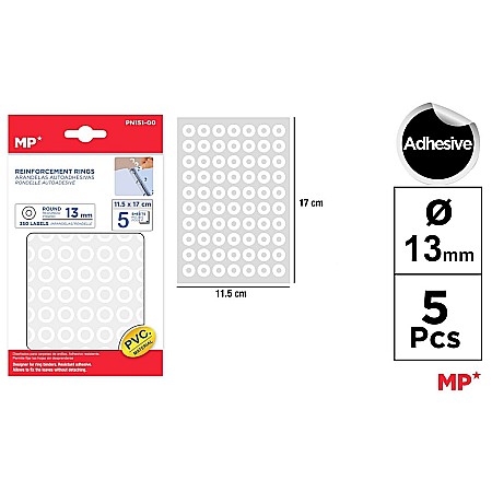Etichete autoadezive - INELE ADEZIVE IPB 13MM 5 COLI/SET 350 BUCATI PN151-00