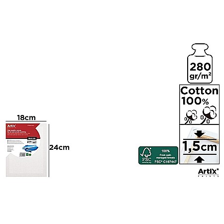 Panza/ Carton panzat pentru pictura - RAMA CU PANZA IPB 18*24CM 280GR PP98-1824