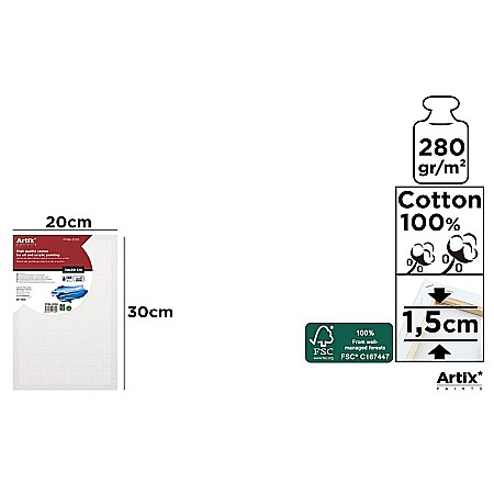 Panza/ Carton panzat pentru pictura - RAMA CU PANZA IPB 20*30CM 280GR PP98-2030