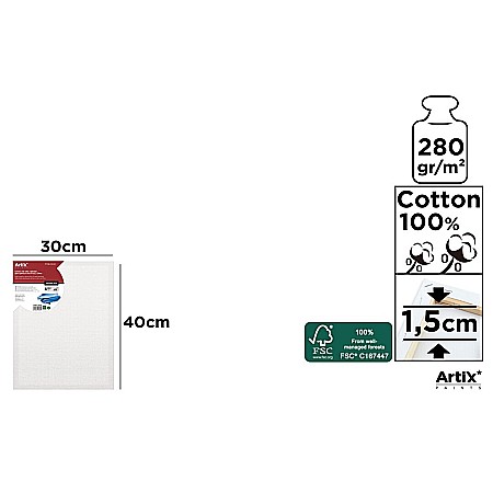 Panza/ Carton panzat pentru pictura - RAMA CU PANZA IPB 30*40CM 280GR PP98-3040