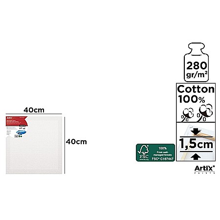 Panza/ Carton panzat pentru pictura - RAMA CU PANZA IPB 40*40CM 280GR PP98-4040
