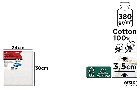 Panza/ Carton panzat pentru pictura - RAMA CU PANZA IPB 24*30CM 380GR PP99-2430