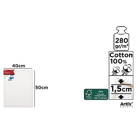 Panza/ Carton panzat pentru pictura - RAMA CU PANZA IPB 40*50CM 280GR PP98-4050