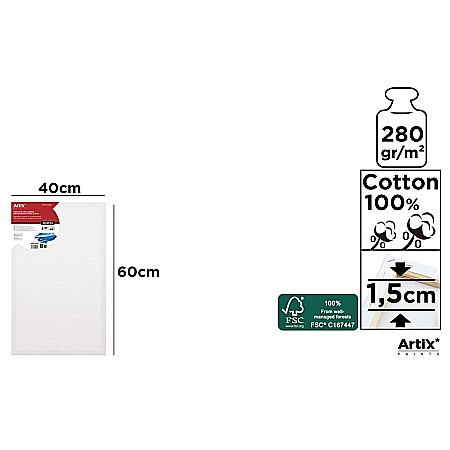 Panza/ Carton panzat pentru pictura - RAMA CU PANZA IPB 40*60CM 280GR PP98-4060