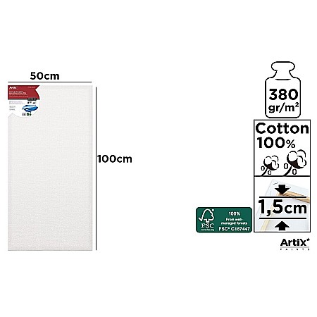 Panza/ Carton panzat pentru pictura - RAMA CU PANZA IPB 50*100CM 280GR PP98-50100