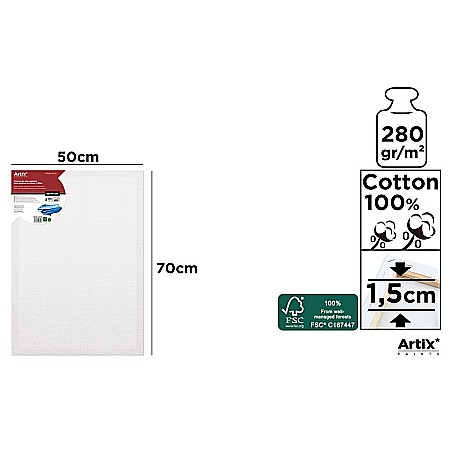 Panza/ Carton panzat pentru pictura - RAMA CU PANZA IPB 50*70CM 280GR PP98-5070