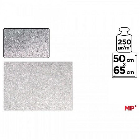 HOBBY - CARTON GLITTER IPB 50*70CM 250GR ARGINTIU PN272