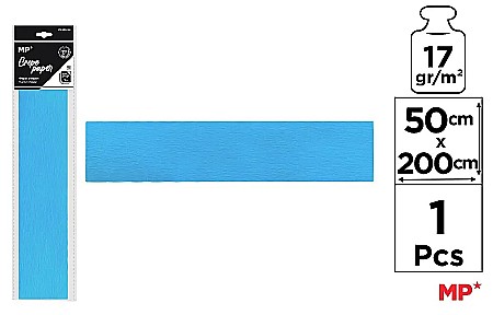 Hartie Creponata, Hartie Glasata - HARTIE CREPONATA IPB 50*200CM 17GR ALBASTRU PN222-24