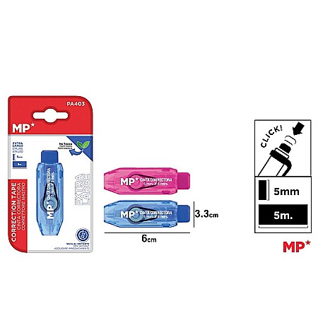 Corectoare - MINI BANDA CORECTOARE IPB CU CLICK RETRACTABILA 5MM*5M PA403
