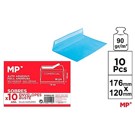 Wedding - PLIC IPB C6+ 176*120MM 10/SET ALBASTRU PS005-03