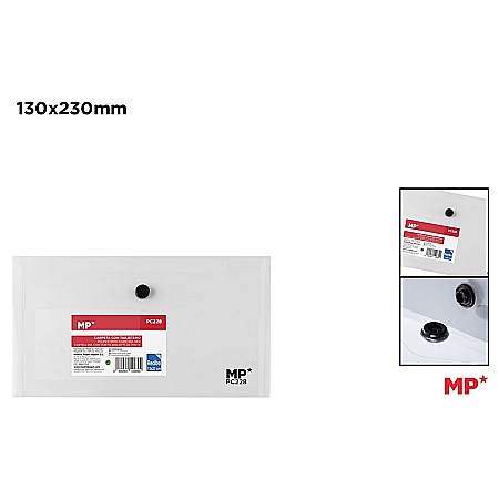 Mape tip plic cu capsa - MAPA PLASTIC IPB 130*230MM CU CAPSA SI BUZUNAR PREZENTARE TRANSPARENT PC228
