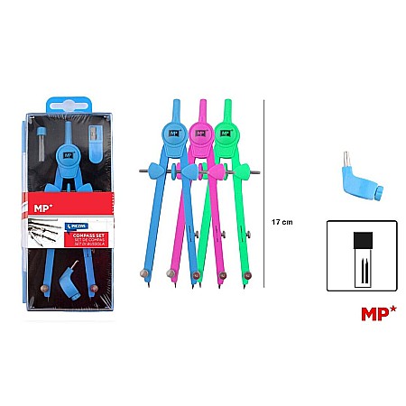 Compas - COMPAS IPB 170MM 4 PIESE 3 CULORI PA125C