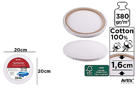 Panza/ Carton panzat pentru pictura - RAMA CU PANZA IPB ROTUNDA 20*20CM PP97-2020