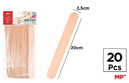 HOBBY - PALETINE LEMN IPB 2.5*20CM 20/SET NATUR PM030