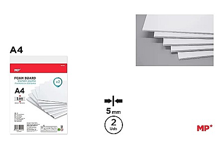 FINE ARTS&GRAPHICS - CARTON MOUSSE IPB A4 5MM 2/SET ALB PN730