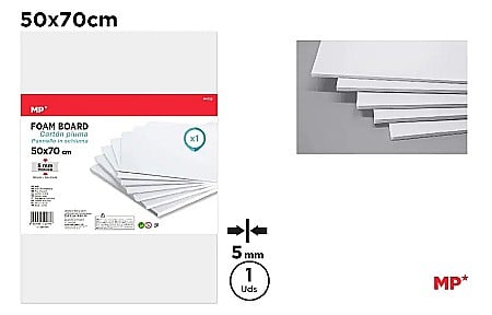 FINE ARTS&GRAPHICS - CARTON MOUSSE IPB 50*70CM 5MM ALB PN732