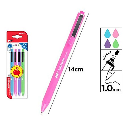 INSTRUMENTE DE SCRIS - PIX CU GEL IPB PE BAZA DE ULEI 1.0MM 4 CULORI/SET PASTEL PE230-1