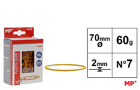 Sfoara si Elastice - ELASTICE IPB 70*2MM 60GR GALBEN PG008