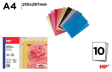 Hartie de Matase - HARTIE DE MATASE IPB A4 10/SET CULORI ASORTATE PN208-A4