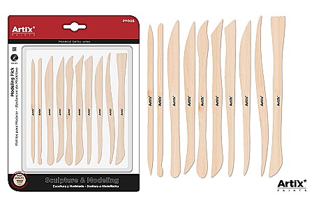 Ustensile Turnare, Modelare - INSTRUMENTE MODELARE IPB LEMN 10/SET NATUR PY006