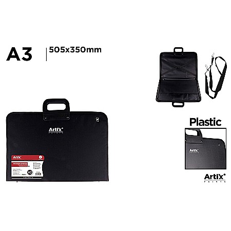 Serviete pentru documente - SERVIETA DOCUMENTE IPB PLASTIC A3 CU MANER NEAGRA PC208