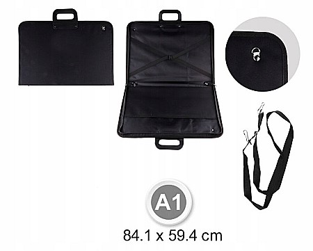 SERVIETA DOCUMENTE IPB PLASTIC A1 CU MANER NEAGRA PC210 [1]