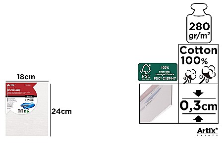 Panza/ Carton panzat pentru pictura - CARTON PANZAT IPB 18*24CM PP95-1824