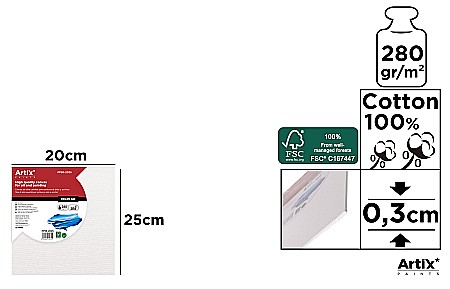 Panza/ Carton panzat pentru pictura - CARTON PANZAT IPB 20*25CM PP95-2025