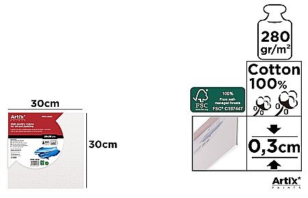 Panza/ Carton panzat pentru pictura - CARTON PANZAT IPB 30*30CM PP95-3030