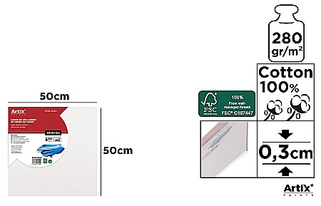 Panza/ Carton panzat pentru pictura - CARTON PANZAT IPB 50*50CM PP95-5050