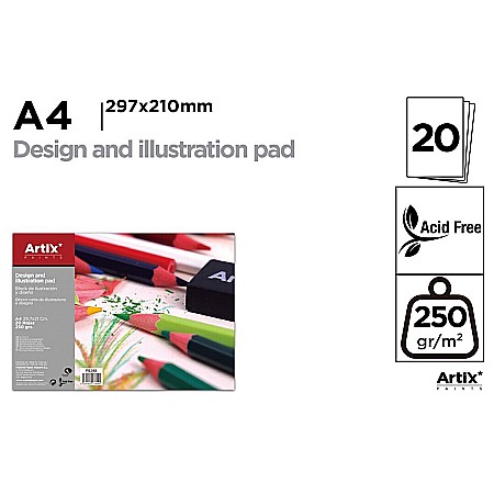 Blocuri de desen profesionale - BLOC DESEN SI ILUSTRATII IPB A4 ARTIX 20 COLI 250GR/M2 PB348
