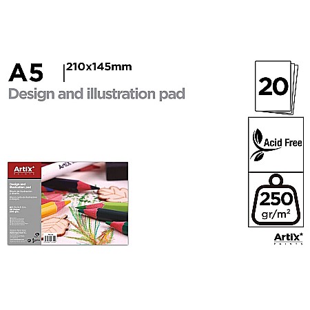 Blocuri de desen - BLOC DESEN SI ILUSTRATII IPB A5 ARTIX 20 COLI 250GR/M2 PB349