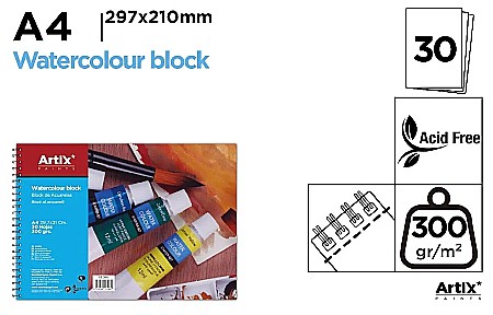 Blocuri de desen profesionale - BLOC DESEN IPB A4 ARTIX SPIRA 30 COLI 300GR PB384