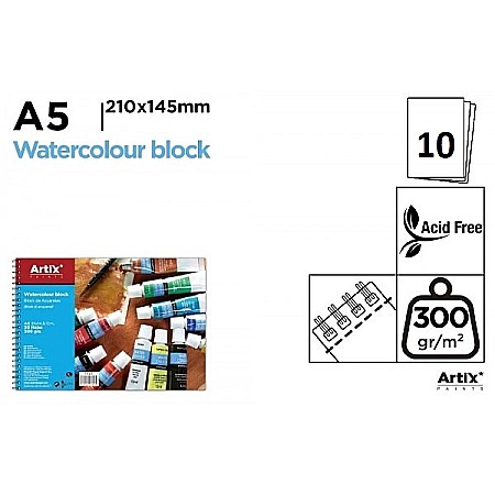 Blocuri de desen profesionale - BLOC DESEN IPB A5 ARTIX SPIRA 30 COLI 300GR/M2 PB385