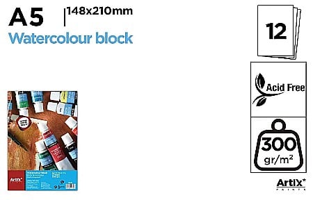 Blocuri de desen profesionale - BLOC DESEN IPB A5 ARTIX 12 COLI 300GR/M2 PB387