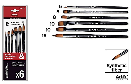 Pensule arta - PENSULE IPB PROFESIONALE VF.SINTETIC 6/SET NR.6,8,10,16 PP386-01