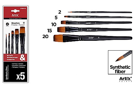 Pensule arta - PENSULE IPB PROFESIONALE VF.SINTETIC DREPT 5/SET NR.2,5,10,15,20 PP386-02