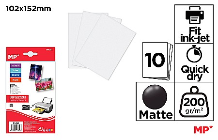 Hartie Foto - HARTIE FOTO IPB 102*152MM 200GR/M2 10/SET PN241